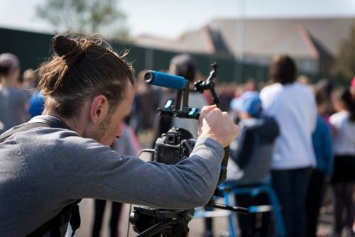 man holding a camera